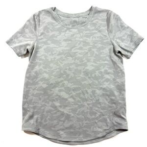 Lululemon Long Distance Short Sleeve Shirt Incognito Camo SSL Silver White
